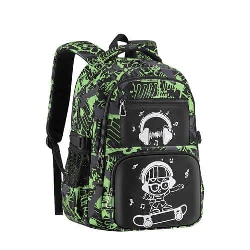 Cozy Serene - School Backpack For Backpacks Camo Bookbag Teens Middle Bags Waterproof Travel Backpack-blue - Green
