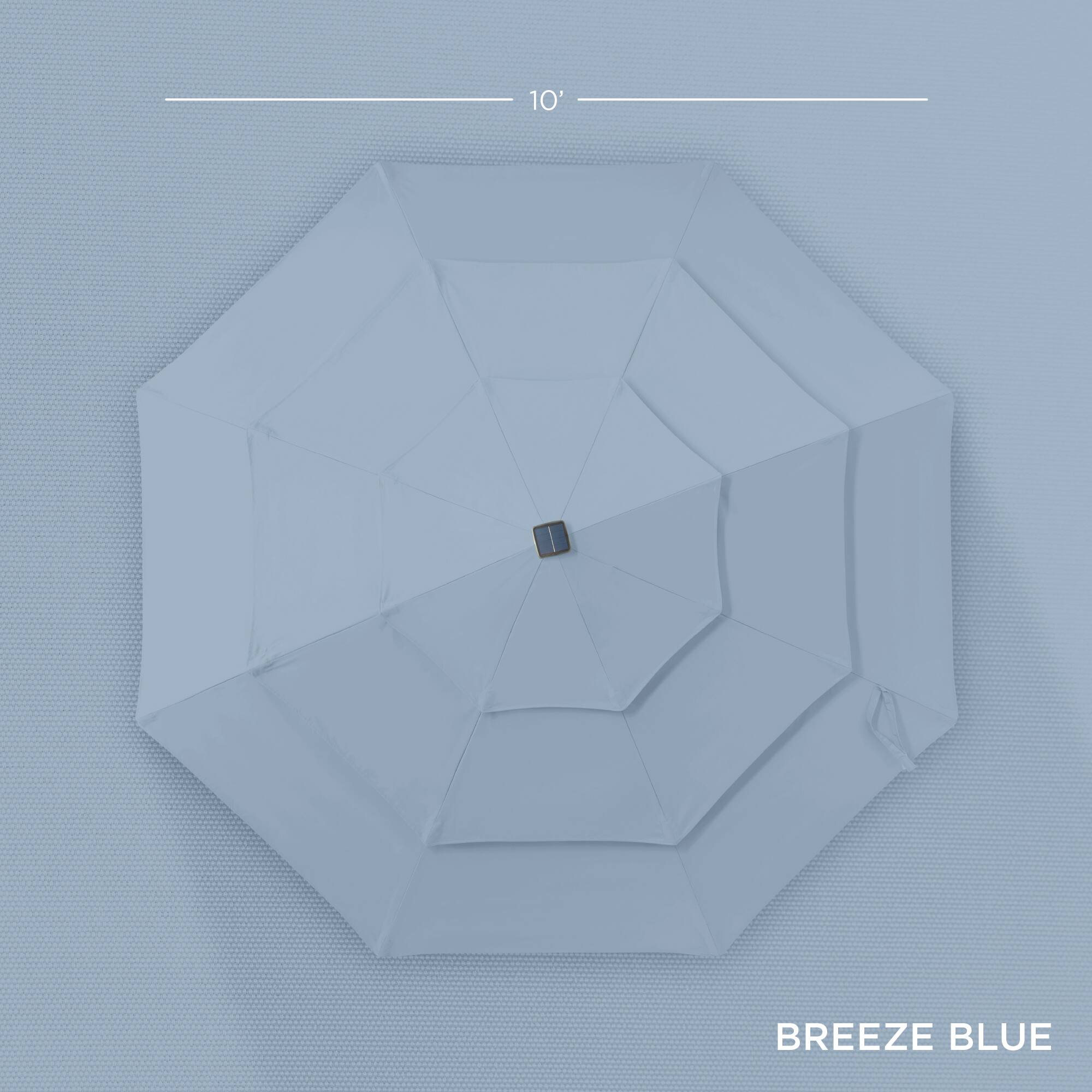 The text on the image is:

10' BREEZE BLUE