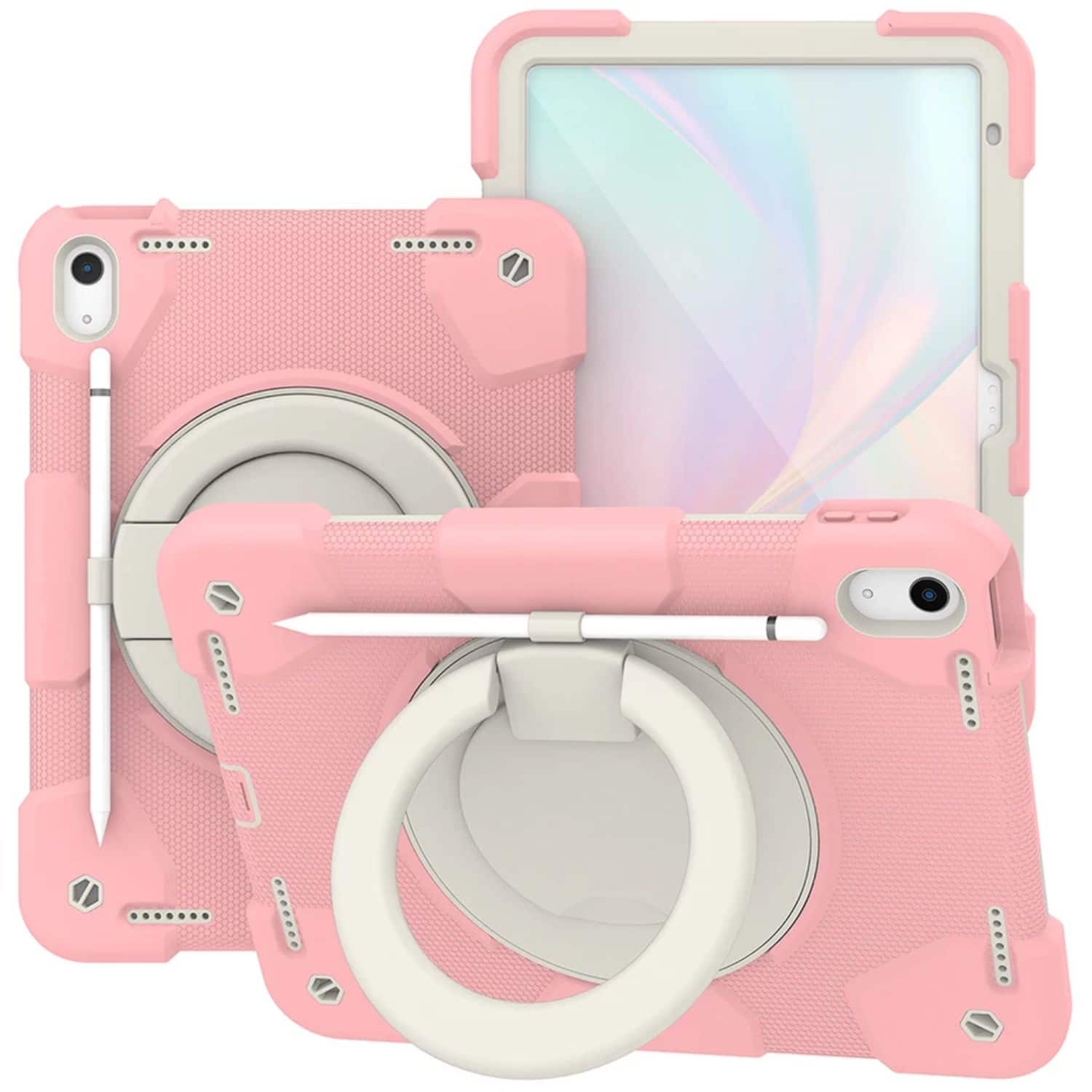 Home Collection - Heavy Duty Rugged Case for iPad (A16) 11th Gen 2025 11” Shockproof Stand Cover - Cherry Blossom Pink