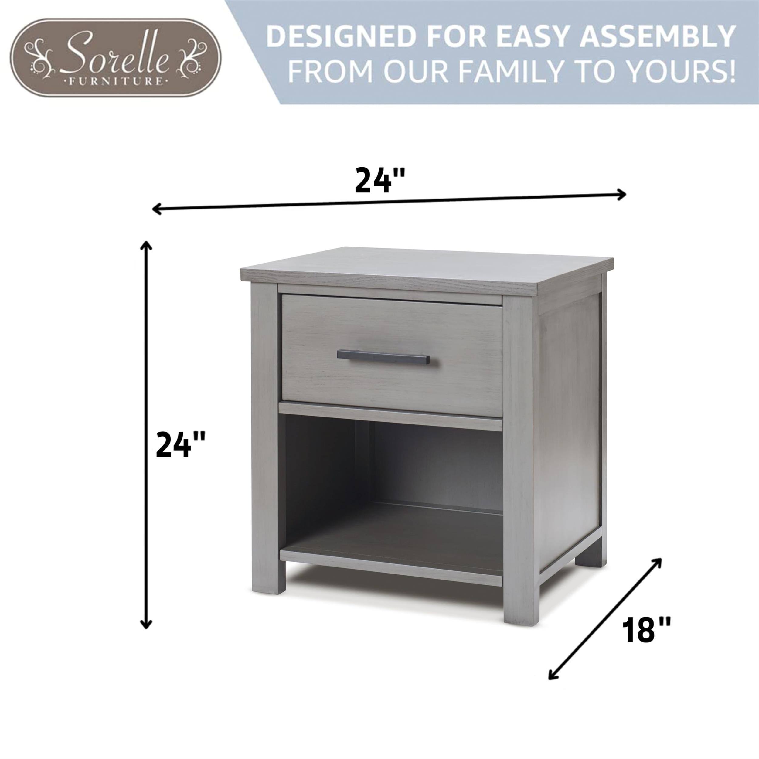 Sorelle FURNITURE  
DESIGNED FOR EASY ASSEMBLY FROM OUR FAMILY TO YOURS!  
24"  
24"  
18"