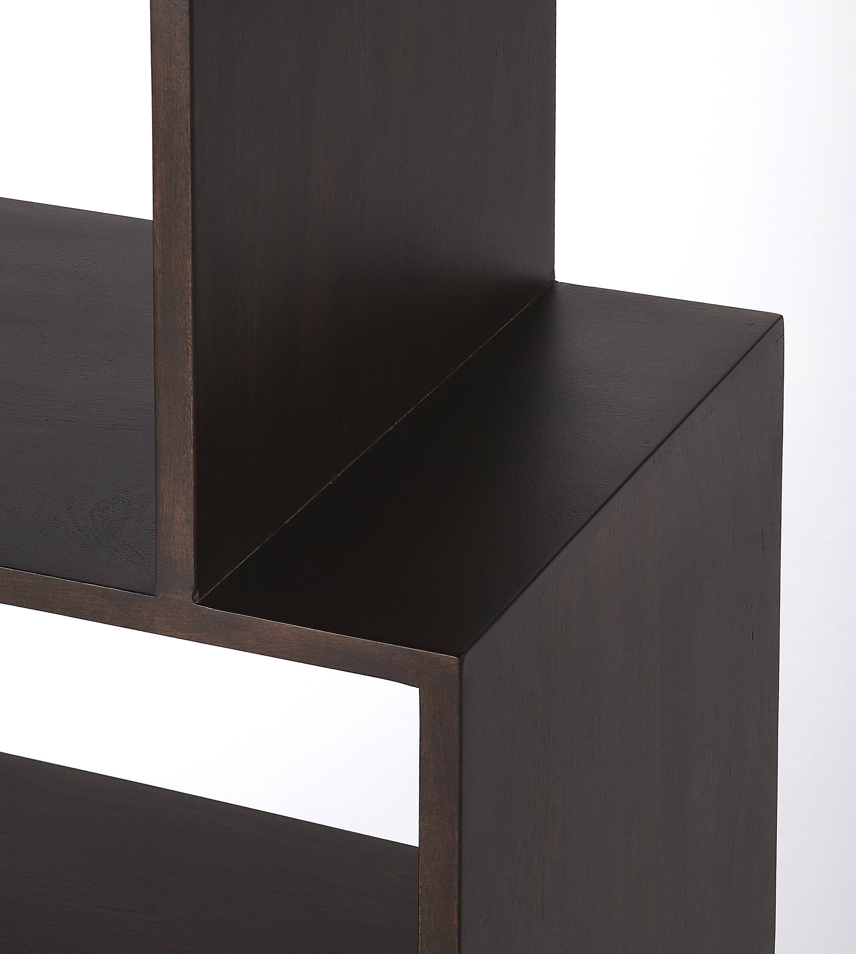Alt View 1. Butler Specialty - Stockholm 21.5 in. W x 47.5 in. H Abstract Wood 4 Shelf Modern Etagere Bookshelf - Dark Brown.