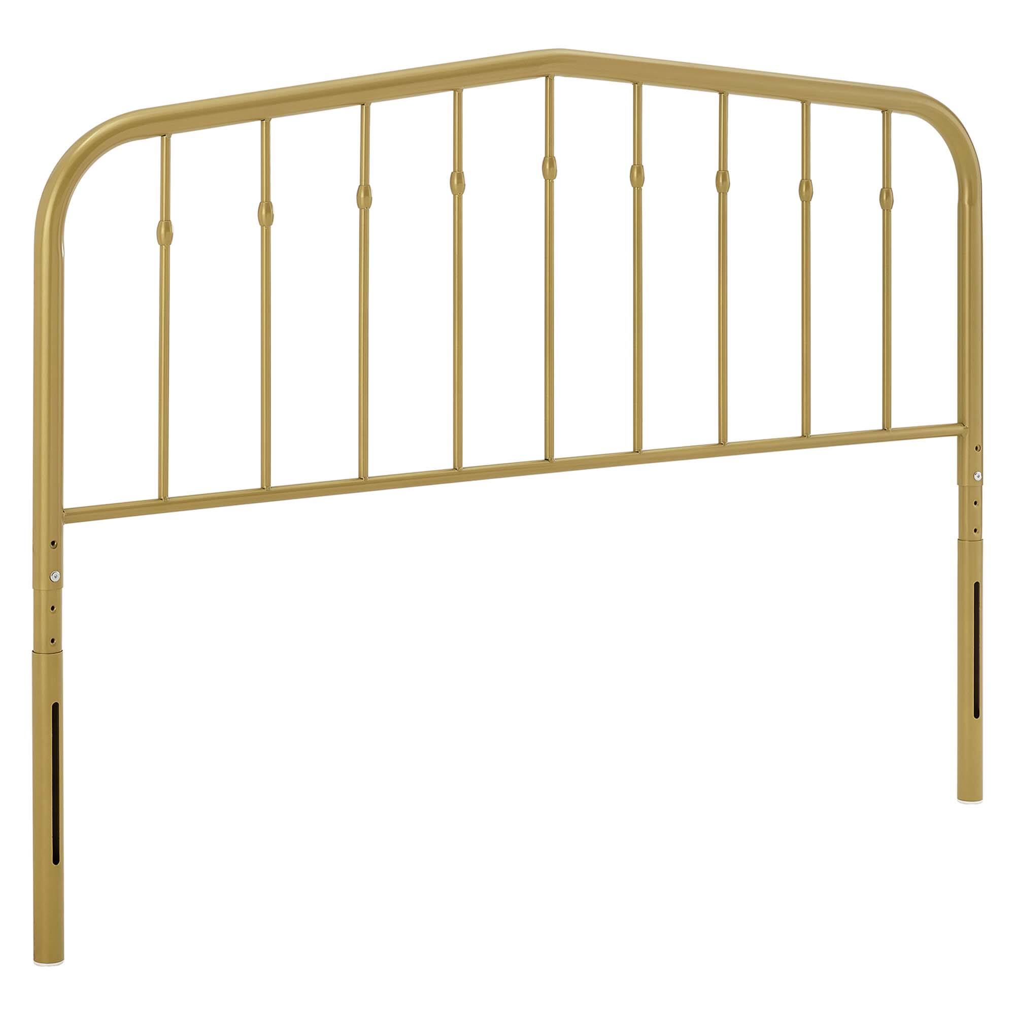 Angle. Modway - Lennon Metal Headboard by Modway - Gold.