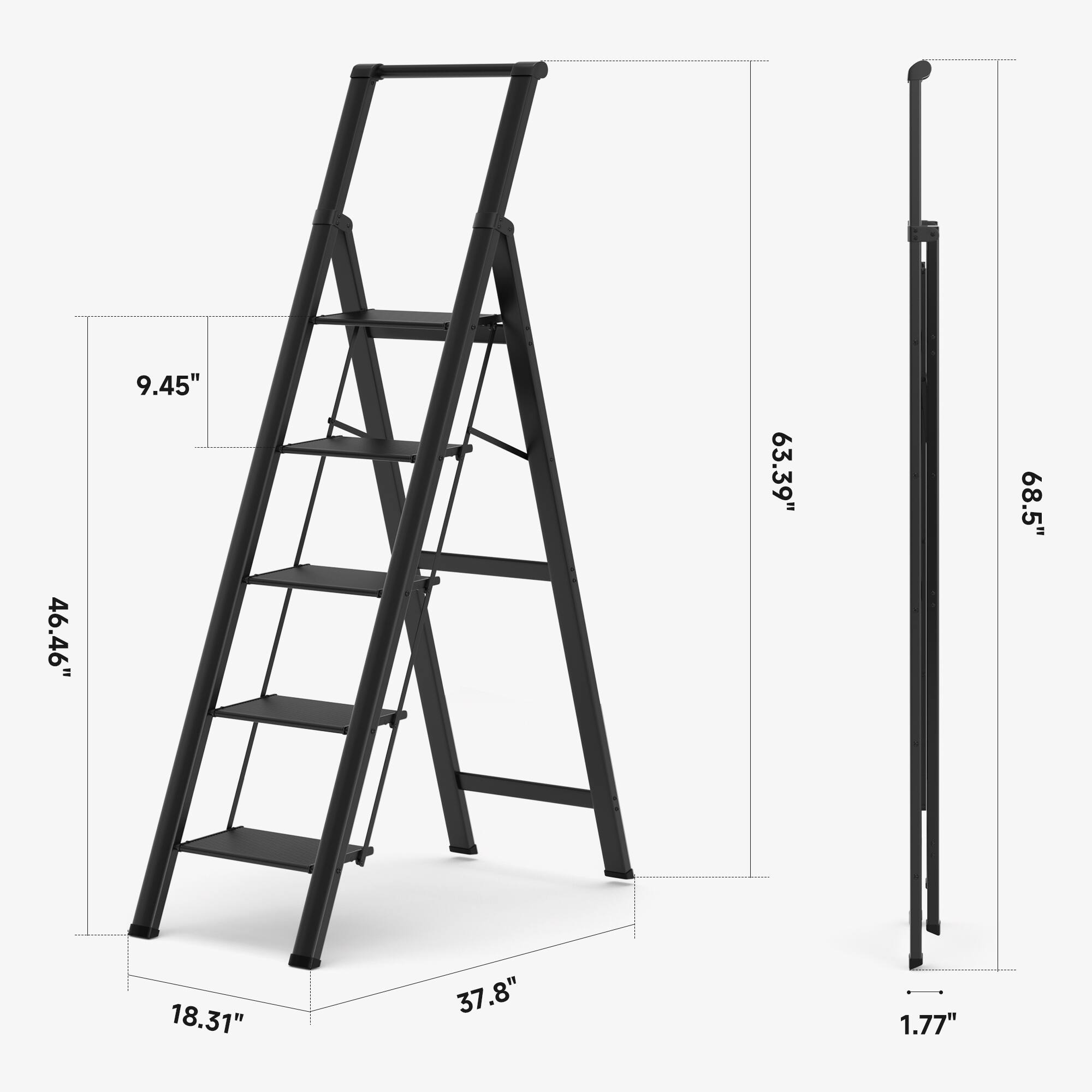 46.46"  
9.45"  
63.39"  
68.5"  
18.31"  
37.8"  
1.77"