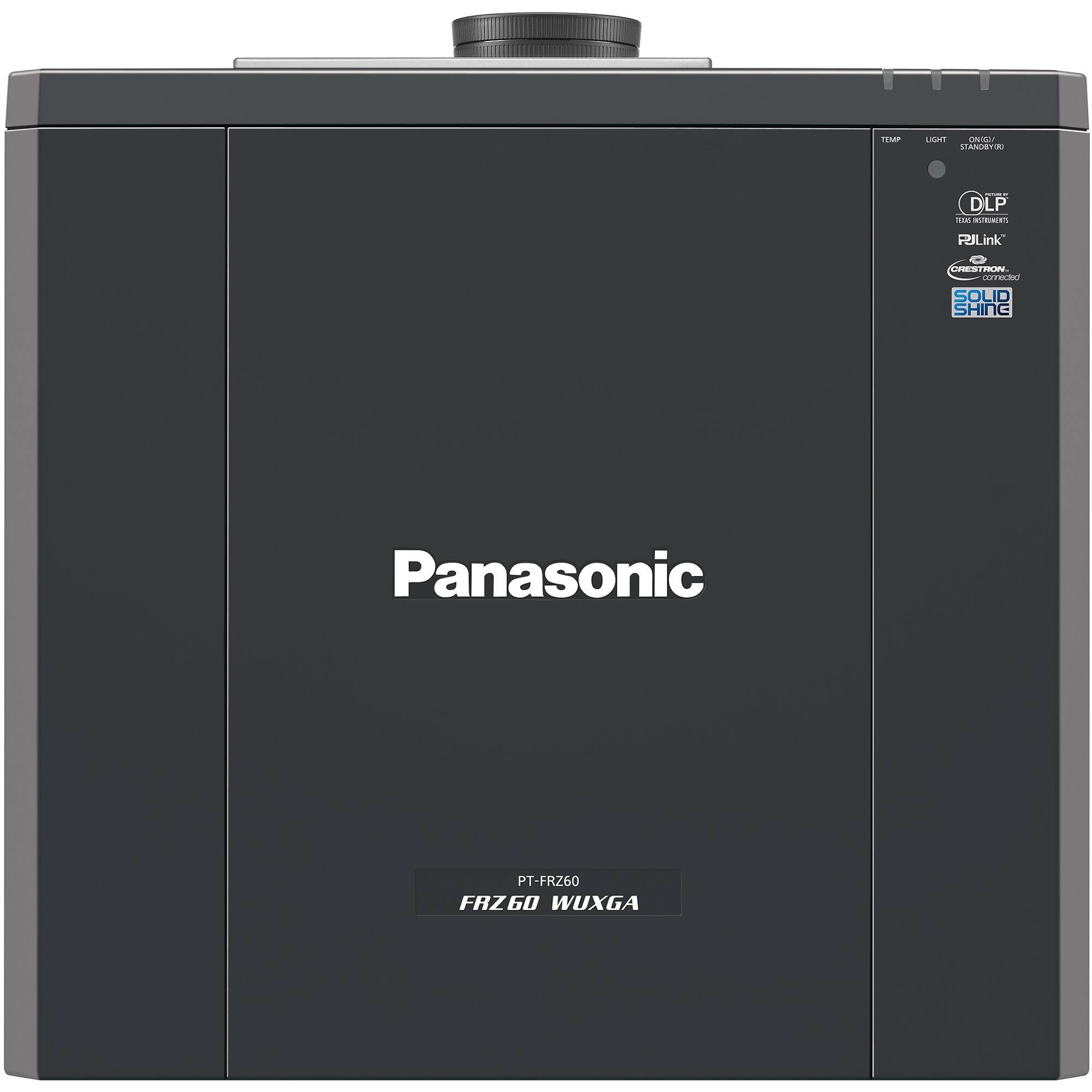 Panasonic  
PT-FRZ60  
FRZ60 WUXGA  

TEMP LIGHT STANDBY/ON  

DLP  
DIGITAL LINK  

PJLink  
CONTROL  

SOLID SHINE  

PRE-CORRECTED