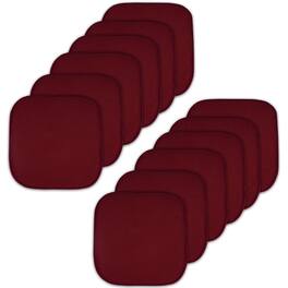 Sweet Home Collection - Honeycomb Memory Foam No Slip Back 16" x 16" Chair Pad Cushion, 12-Pack - Wine