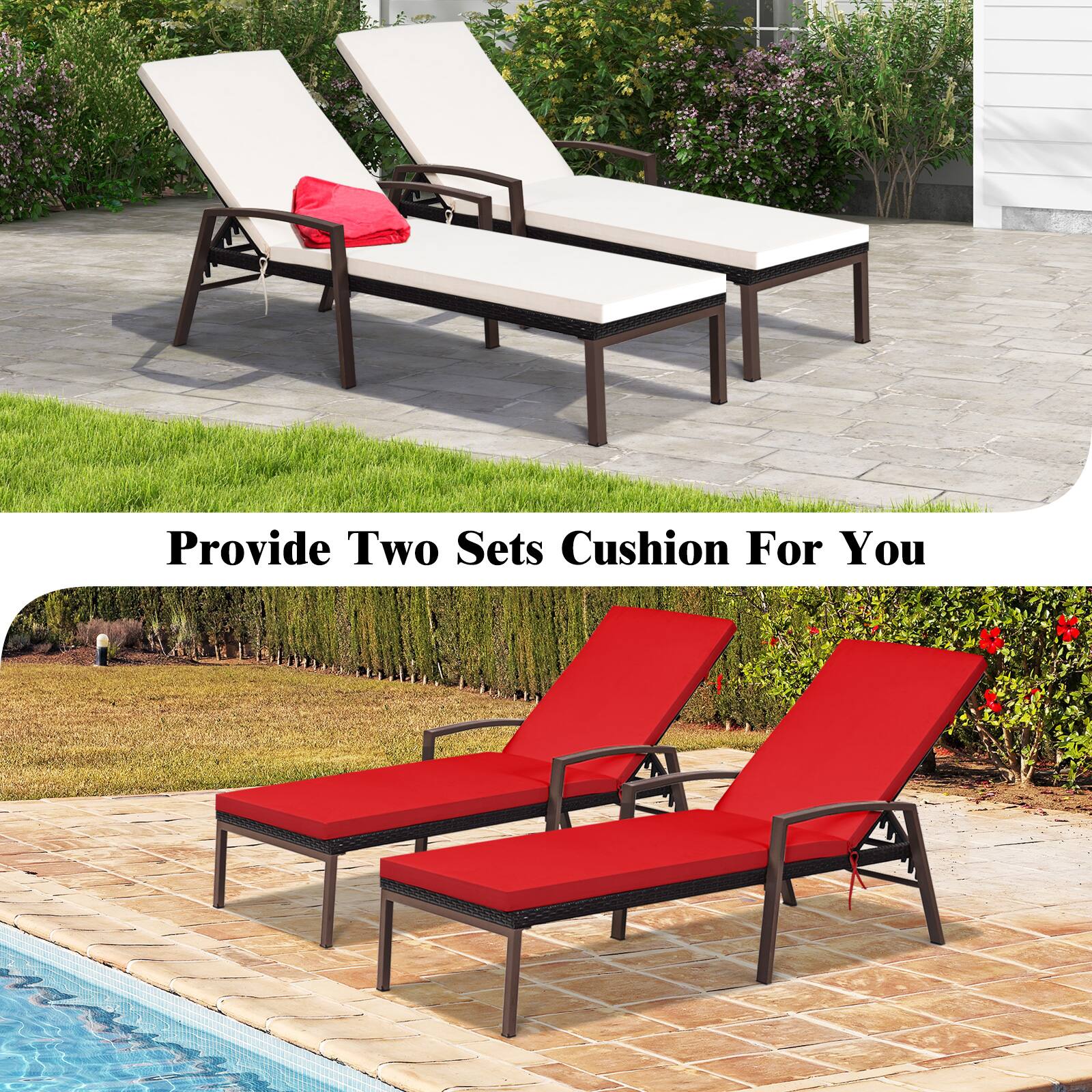 Provide Two Sets of Cushion for You