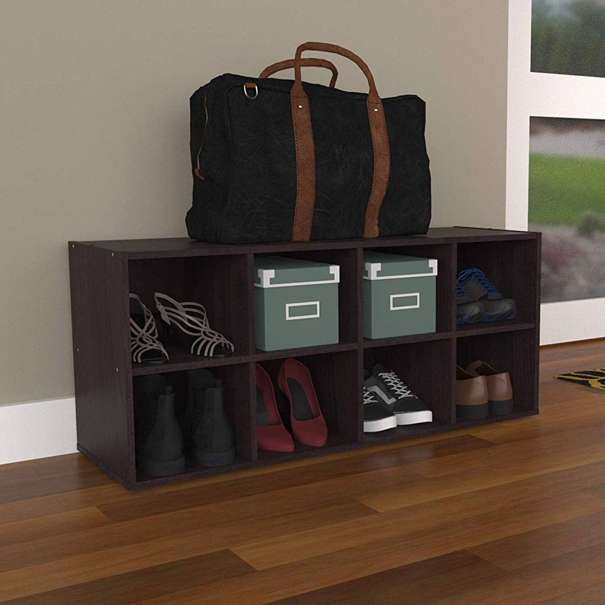 Alt View 5. ClosetMaid - ClosetMaid 5081 8 Box Stylish Closet Shoe Organizing Storage Station, Espresso - Espresso.