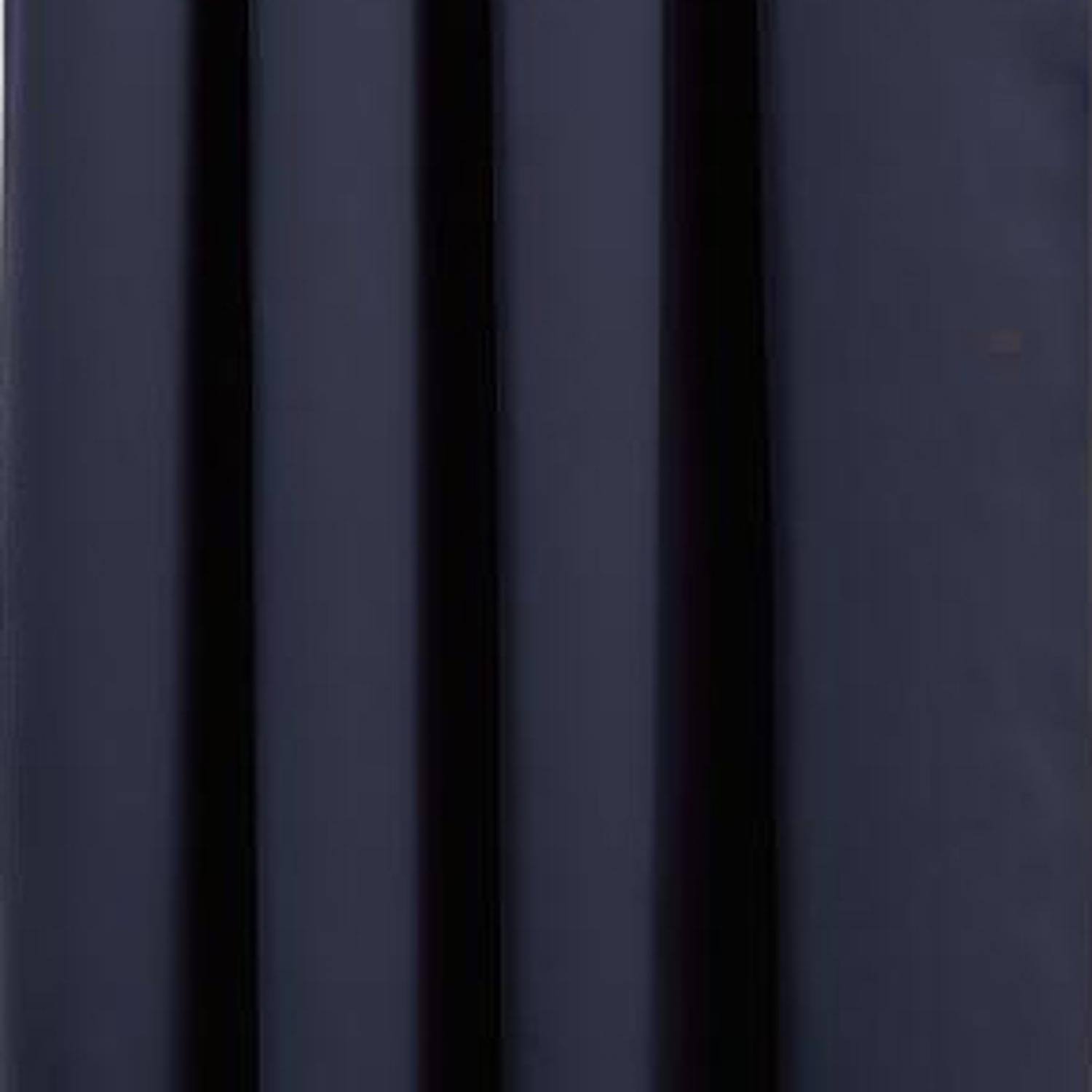 Left. RT Designers Collection - Olivia Gray Anchorage Blackout Grommet Single Curtan Panel - 54x90" Navy - navy.