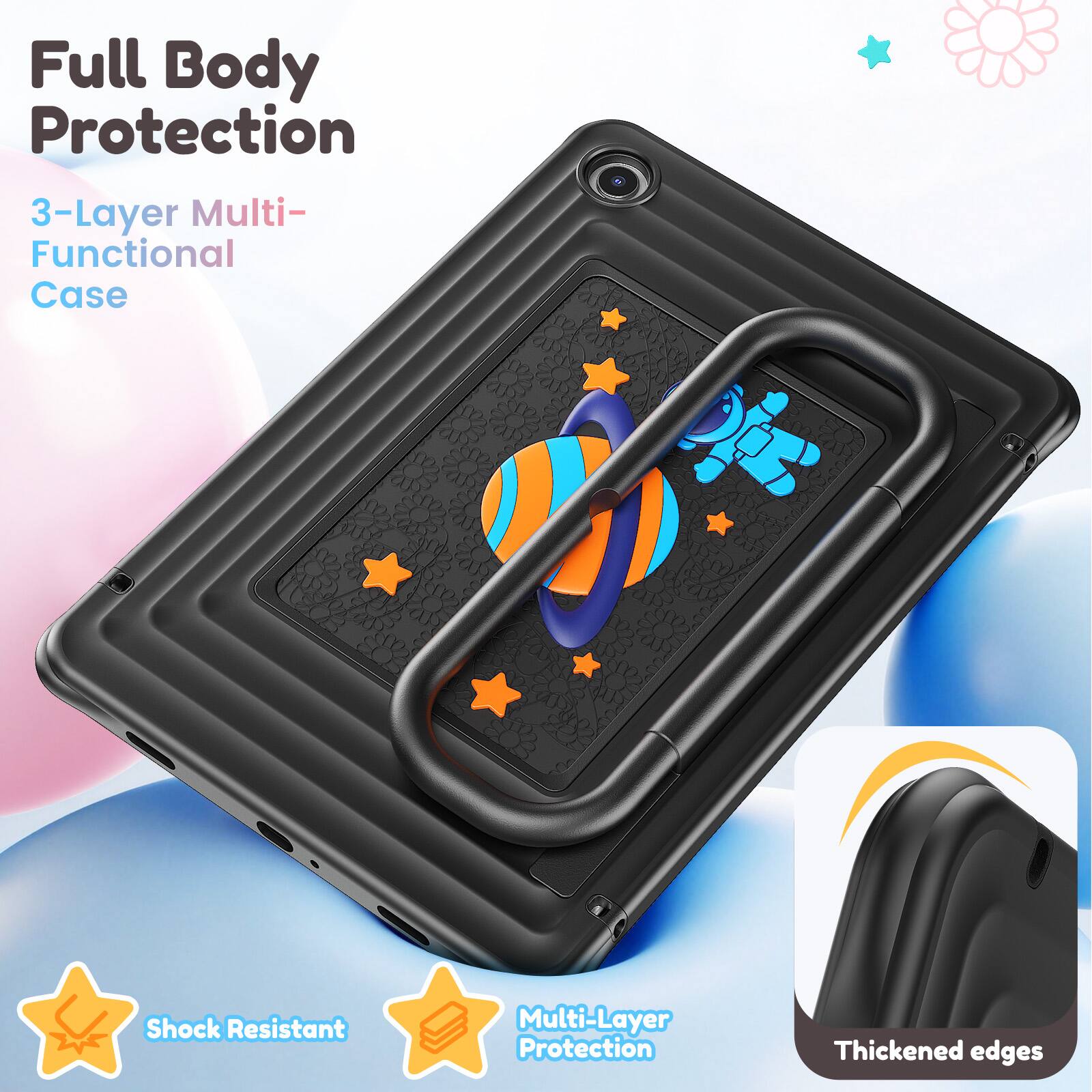 Full Body Protection  
3-Layer Multi-Functional Case  
Shock Resistant  
Multi-Layer Protection  
Thickened Edges