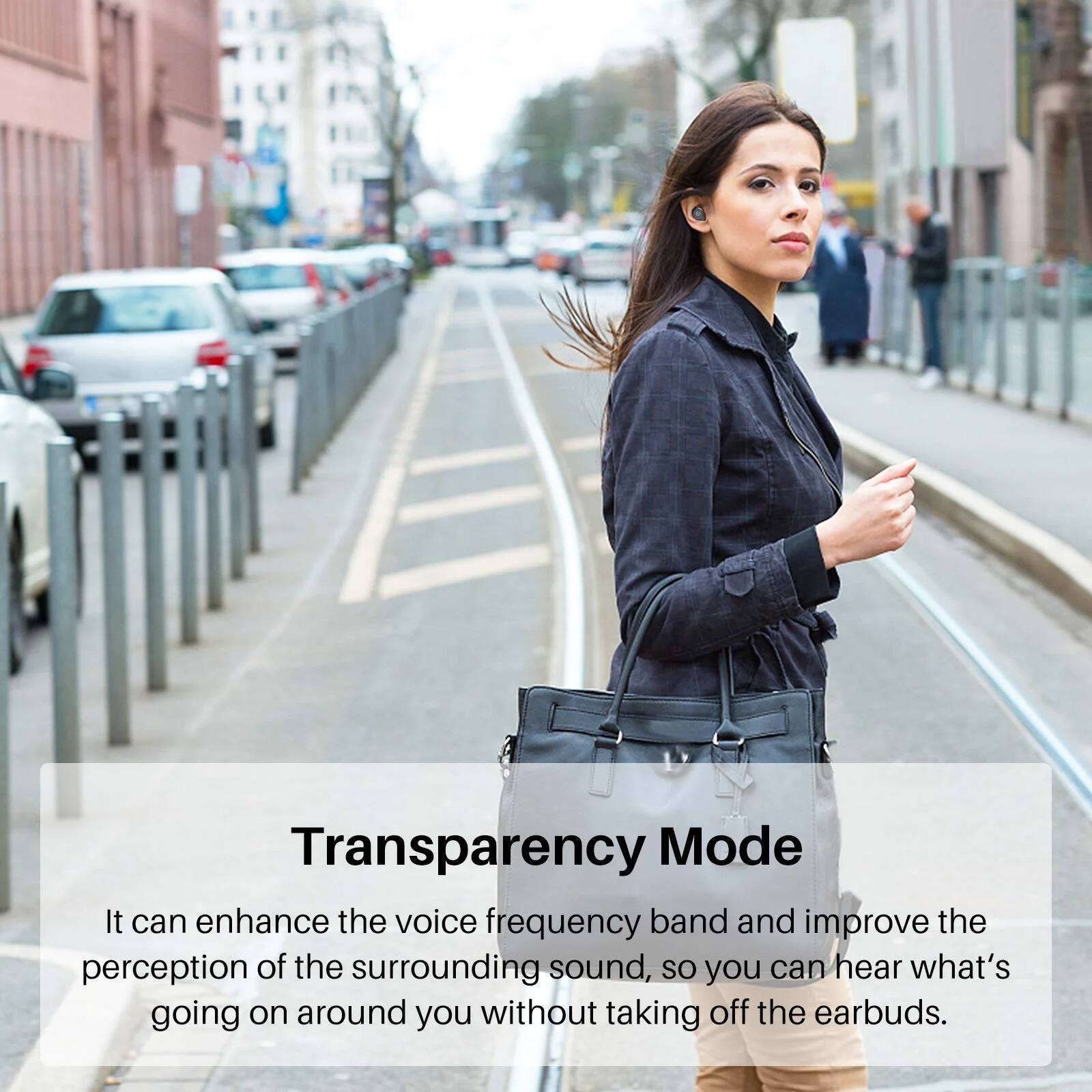 Transparency Mode

It can enhance the voice frequency band and improve the perception of the surrounding sound, so you can hear what's going on around you without taking off the earbuds.