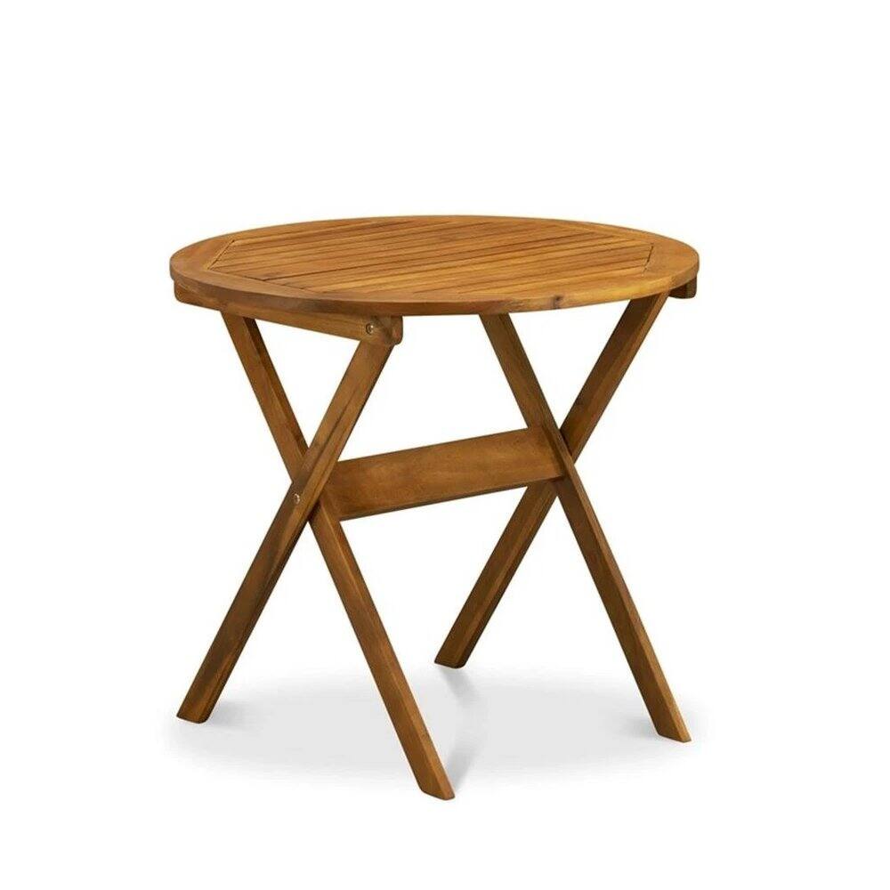 Left. East West Furniture - East West Furniture 3-Pc Patio Table Set Consists of a Wooden Folding Table and 2 Folding Patio Chairs Ideal for - Multi-Color.