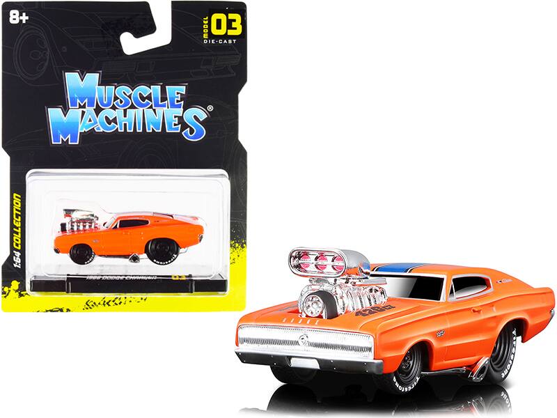 8+ MODEL 03 DIE-CAST MUSCLE MACHINES COLLECTION 1:64 199 DODGE CHARGER