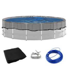 Swimline - 15' Round Above Ground Swimming Pool Leaf Net Top Cover | CO915 - Black