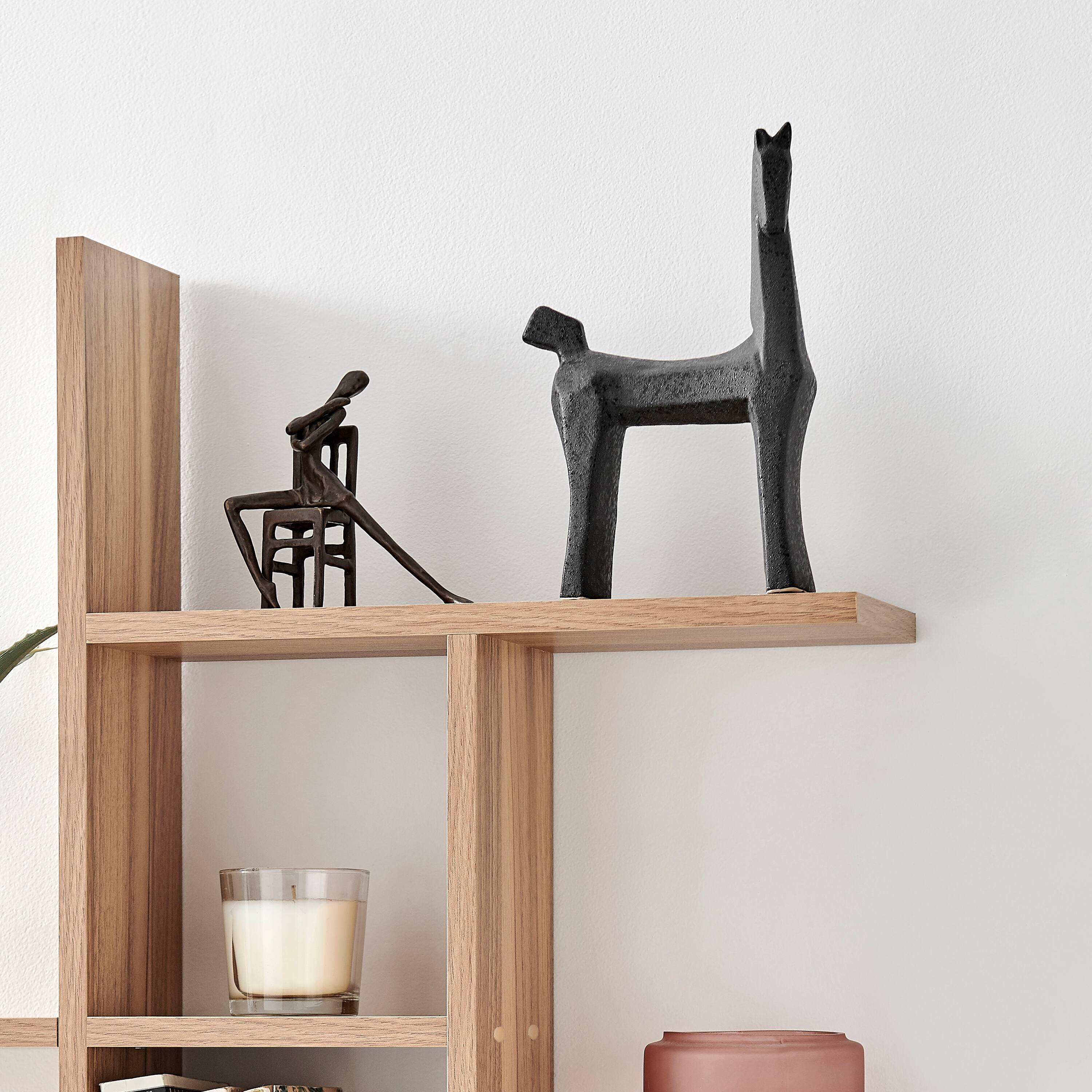 Alt View 6. Danya B - Cantilever Cubby Wall Shelf – Horizontal or Vertical - Chestnut - Chestnut.