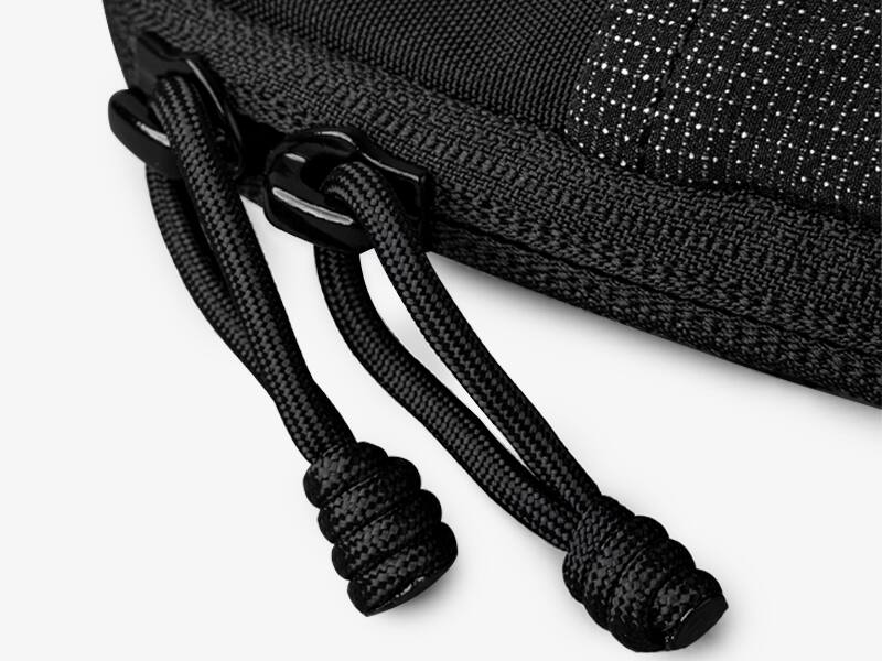 Alt View 4. ALPAKA - Men’s Sling Bag & Belt Bag - Slim Crossbody Phone Sling with Card Sleeve and Phone Pocket - Black Axoflux 400D Washed Nylon.