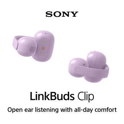 Sony LinkBuds Clip Truly Wireless Open Earbuds Lavender WFLC900/V Sony LinkBuds Clip Truly Wireless Open Earbuds Lavender WFLC900/V