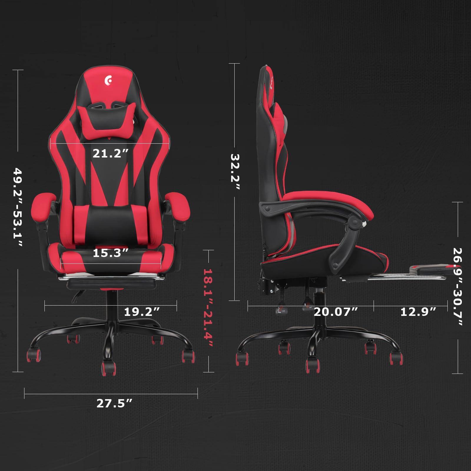 Sure, here is the corrected and grouped text from the image:

- **Seat Height:** 15.3"
- **Seat Width:** 21.2"
- **Back Height:** 49.2"-53.1"
- **Back Width:** 21.2"
- **Armrest Height:** 19.2"
- **Armrest Width:** 18.1"-21.4"
- **Seat Depth:** 20.07"
- **Seat Tilt:** 12.9"
- **Base Width:** 27.5"
- **Base Height:** 26.9"-30.7"
- **Overall Height:** 32.2"