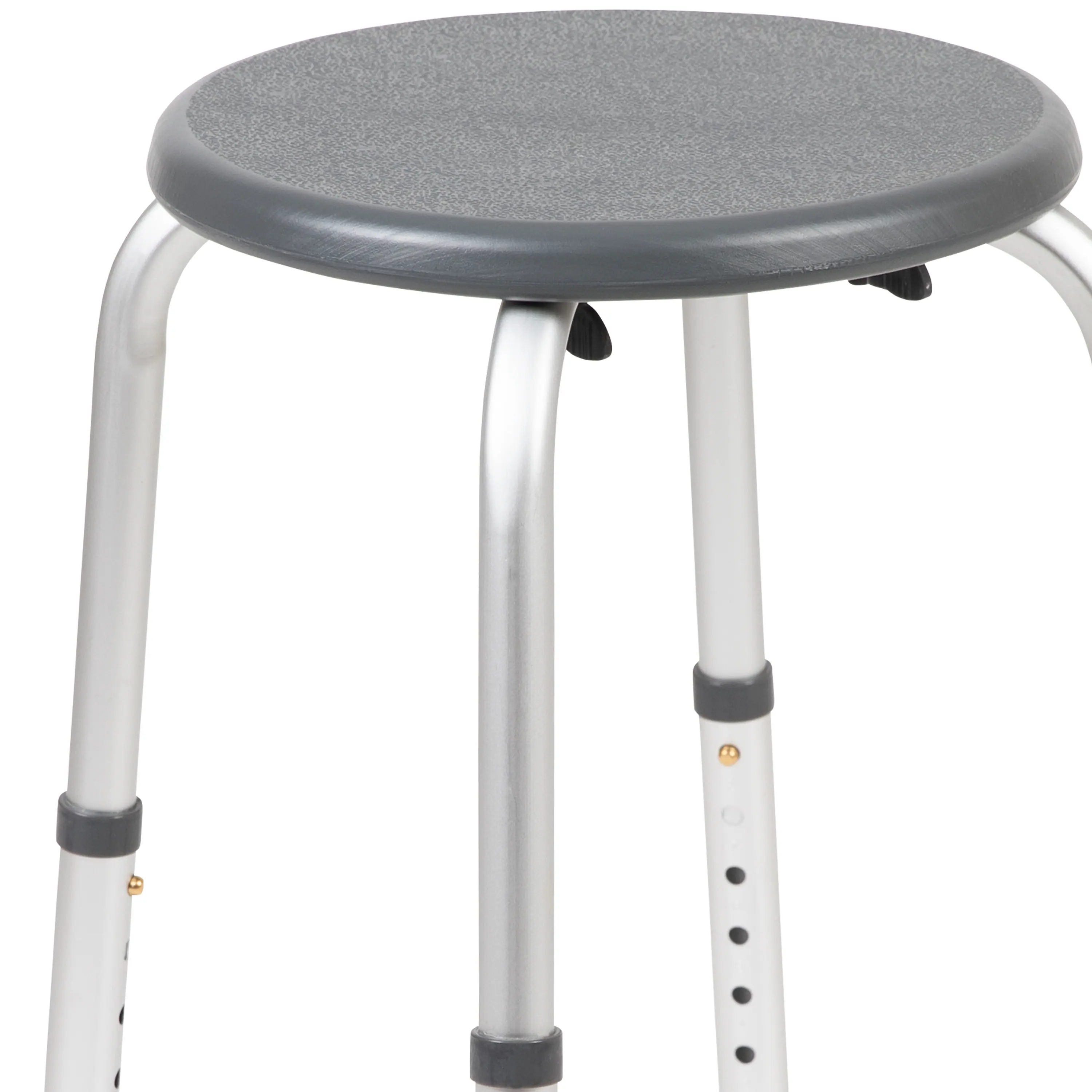 Alt View 10. Emma + Oliver - Tool-Free 300 Lb. Capacity, Adjustable Bath & Shower Stool - Gray.