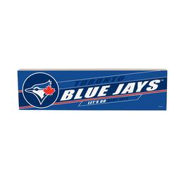 Evergreen Enterprises - Toronto Blue Jays 5" x 18" Shadow Logo Wood Mantle Sign - Multicolor