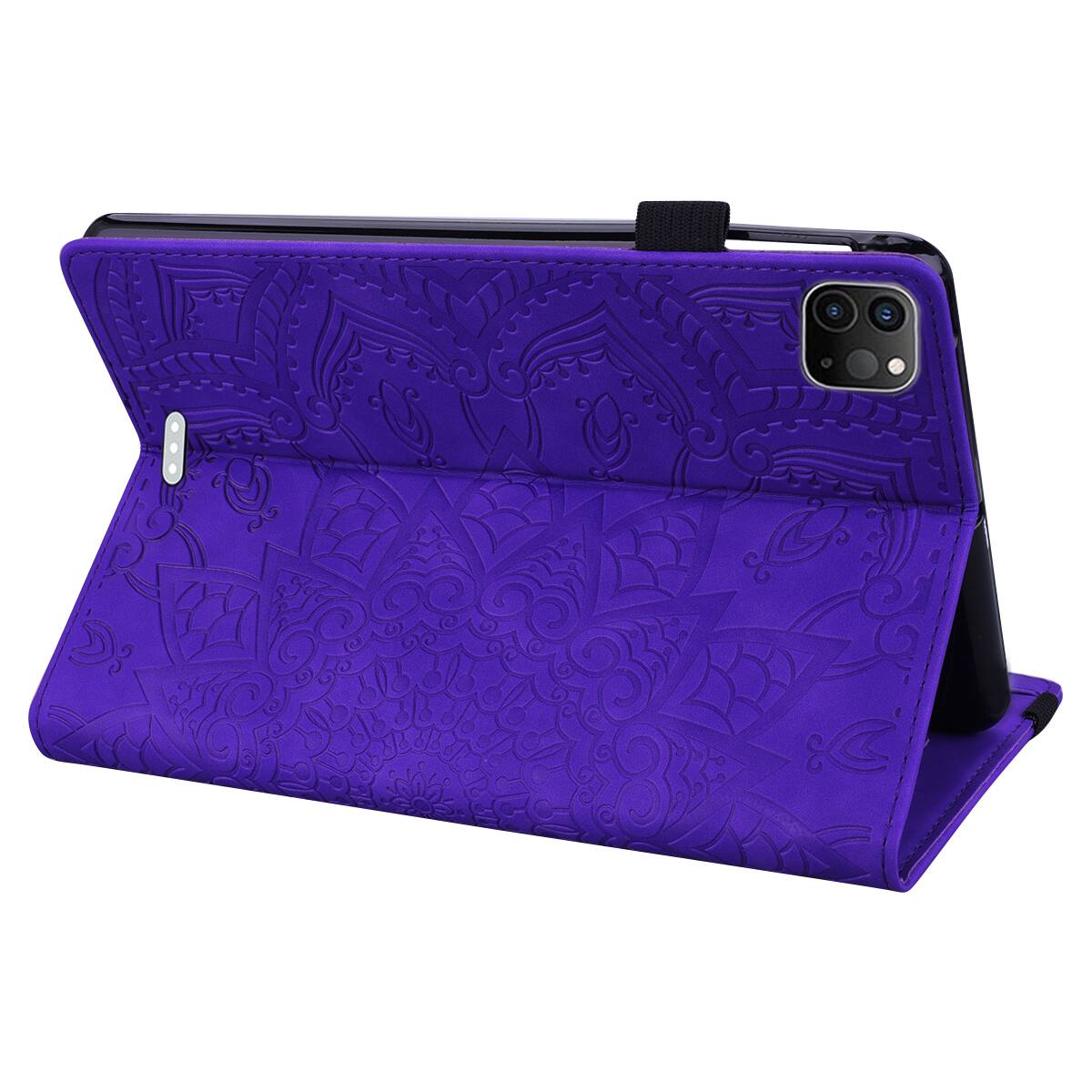 Alt View 2. Dteck - Case for Apple iPad Air (M4) 13" 2026 & (M3) 2025 & (M2) 2024,Shockproof Embossed PU Leather Folio Wallet Cover - Purple.