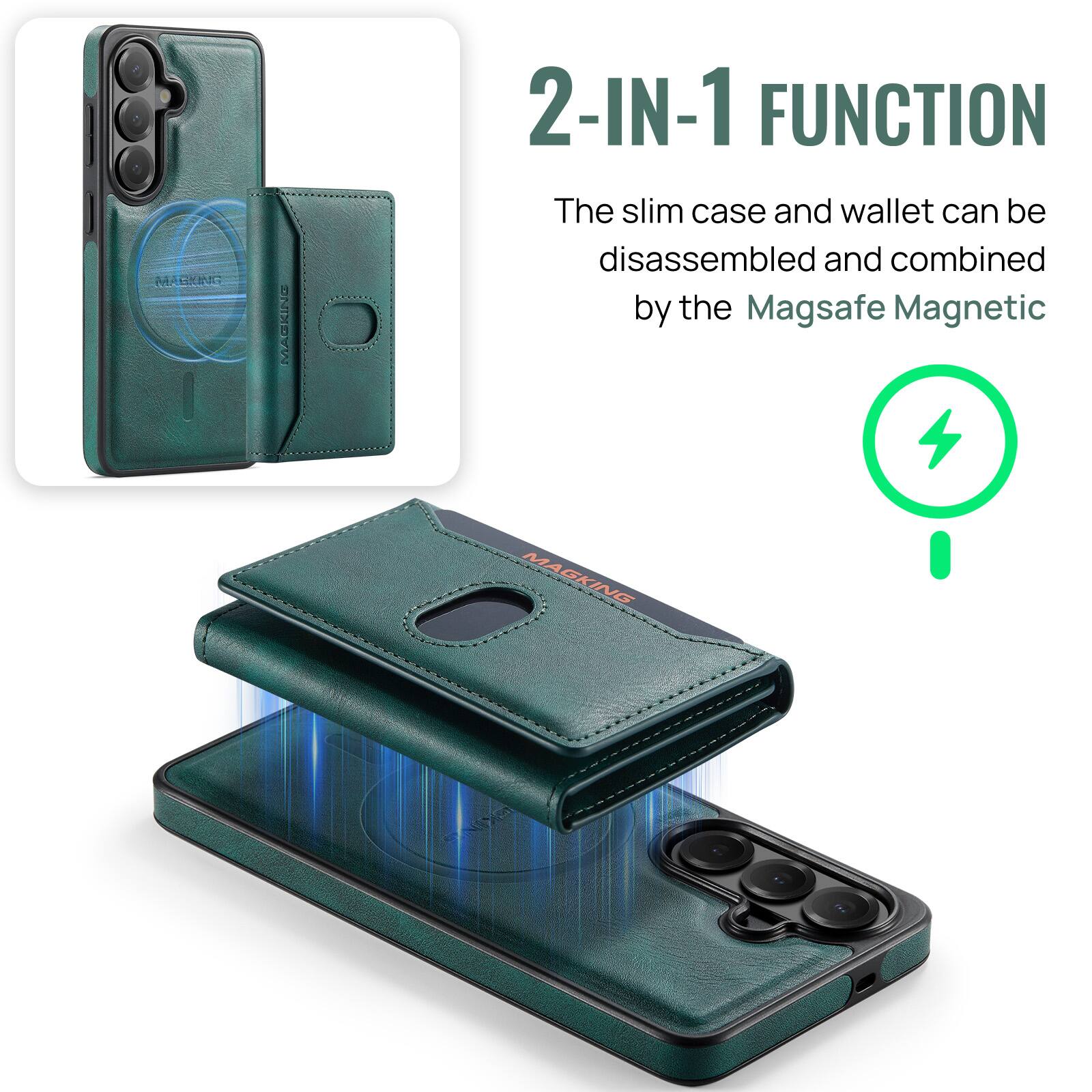 MARKING  
WACKING  
2-IN-1 FUNCTION  
The slim case and wallet can be disassembled and combined by the Magsafe Magnetic