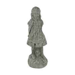 Things2Die4 - Alice in Wonderland Light Finish Statue 19.5 Inches High-CEMENT - Gray