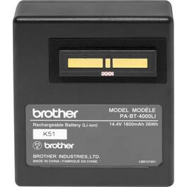 Brother - Mobile Printer Battery - For Printer - Battery Rechargeable - 1800 mAh - 14.4 V DC - 1