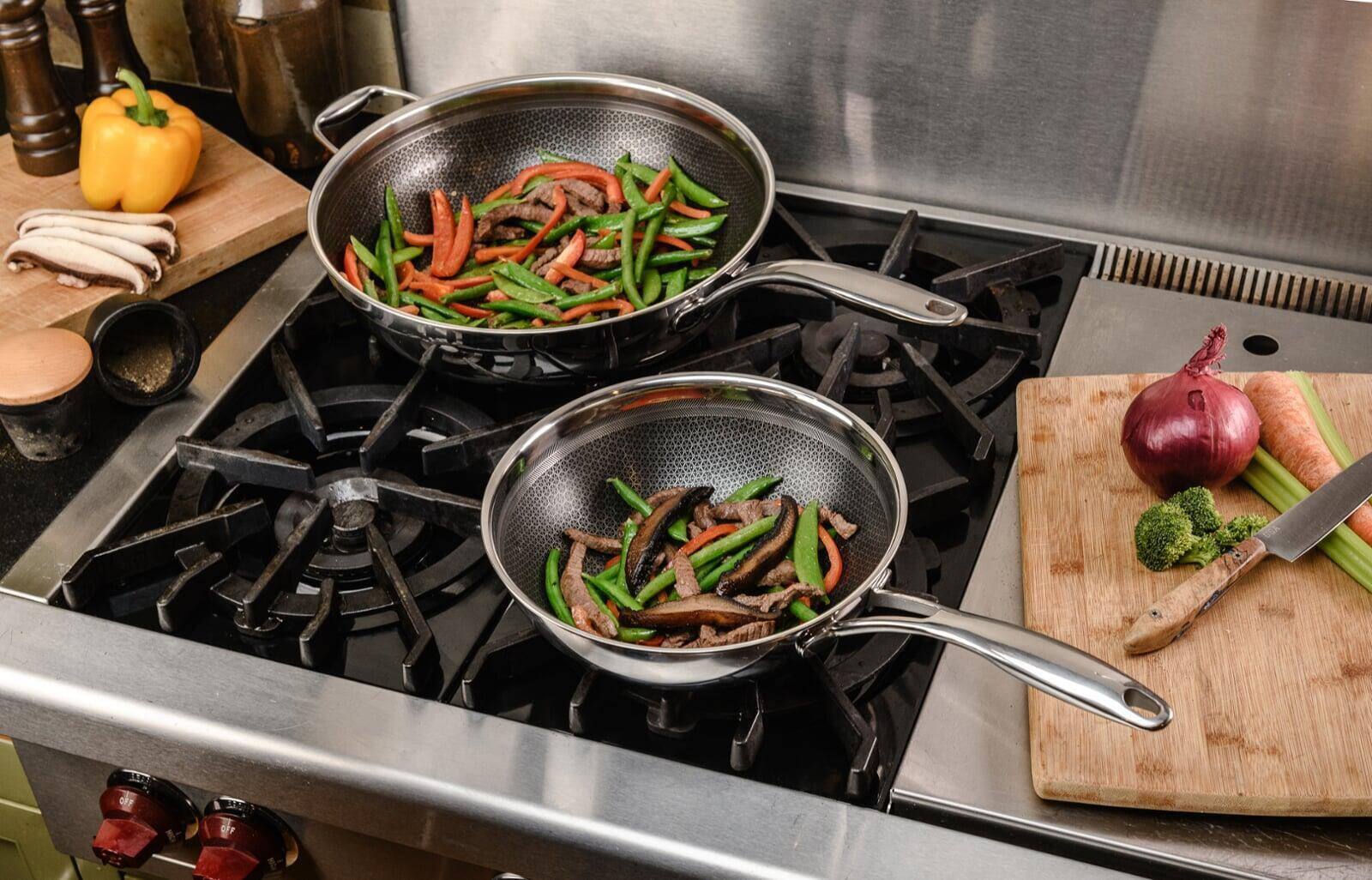 Alt View 3. Frieling - Black Cube 9-1/2 Inch 2.5 Quart Stainless/Nonstick Hybrid Chef's Pan - Silver.