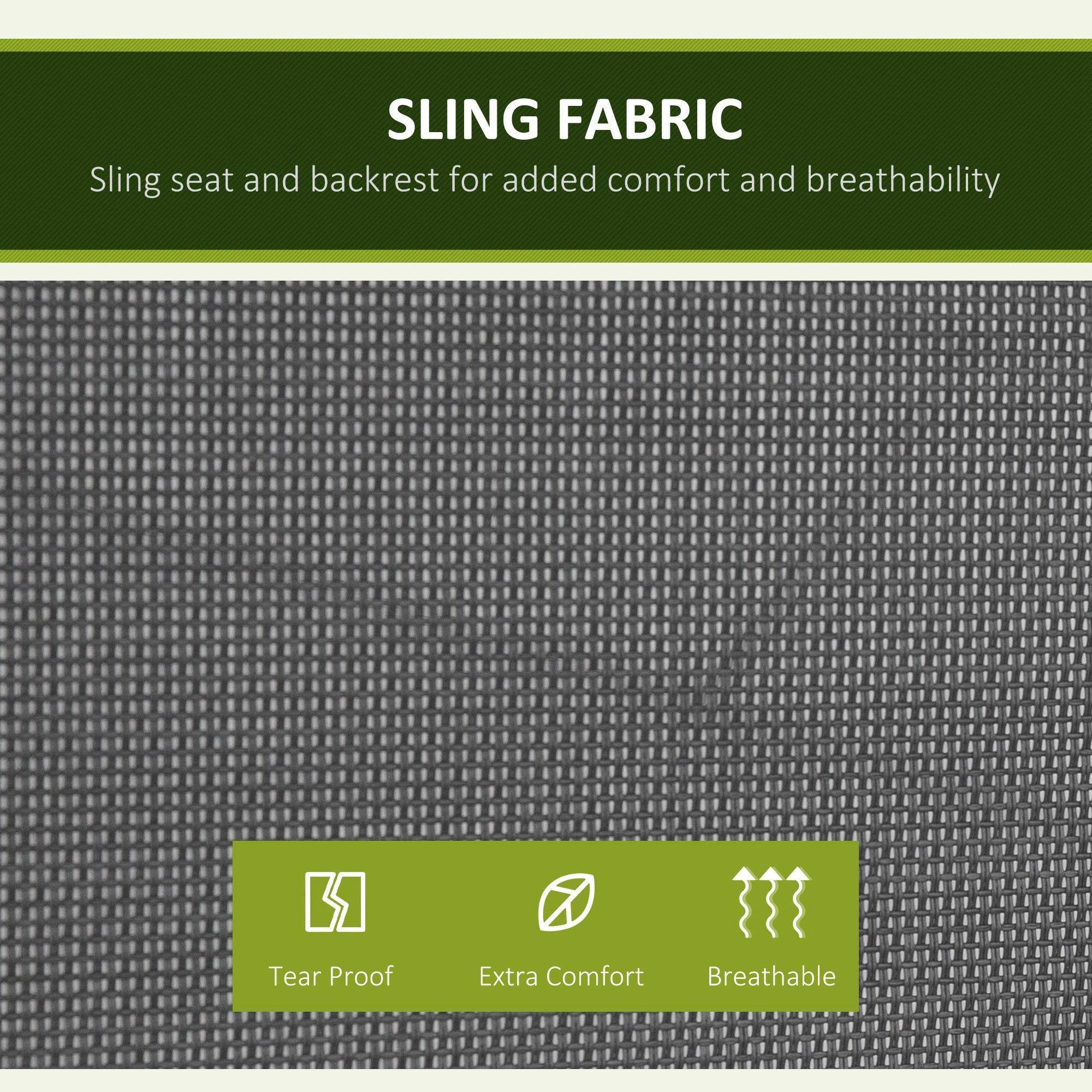 SLING FABRIC

Sling seat and backrest for added comfort and breathability

- Tear Proof
- Extra Comfort
- Breathable