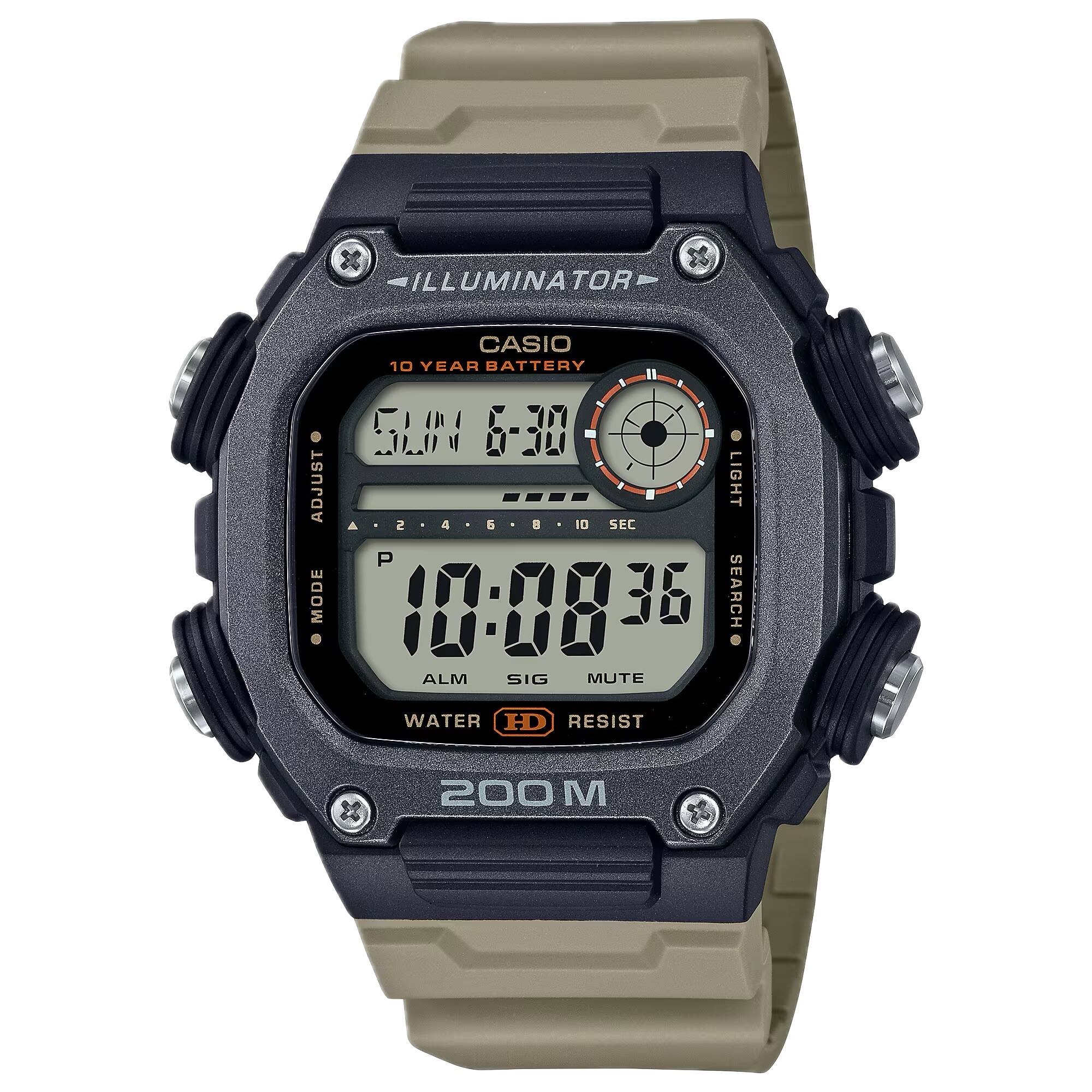 Casio - Men's Heavy-Duty Digital Sport Watch with Strap - DW-291HX-5AV - Beige
