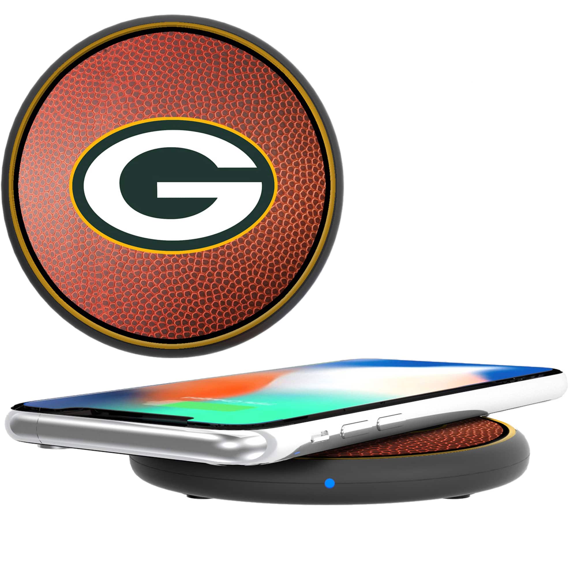 Keyscaper - Green Bay Packers Wireless Cell Phone Charger - Multicolor