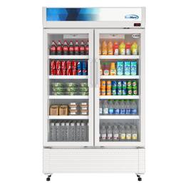Koolmore - 47 in. Commercial 2-Glass Door Merchandiser Refrigerator, 29 cu. ft. (KM-MDR-2GD-47) - White