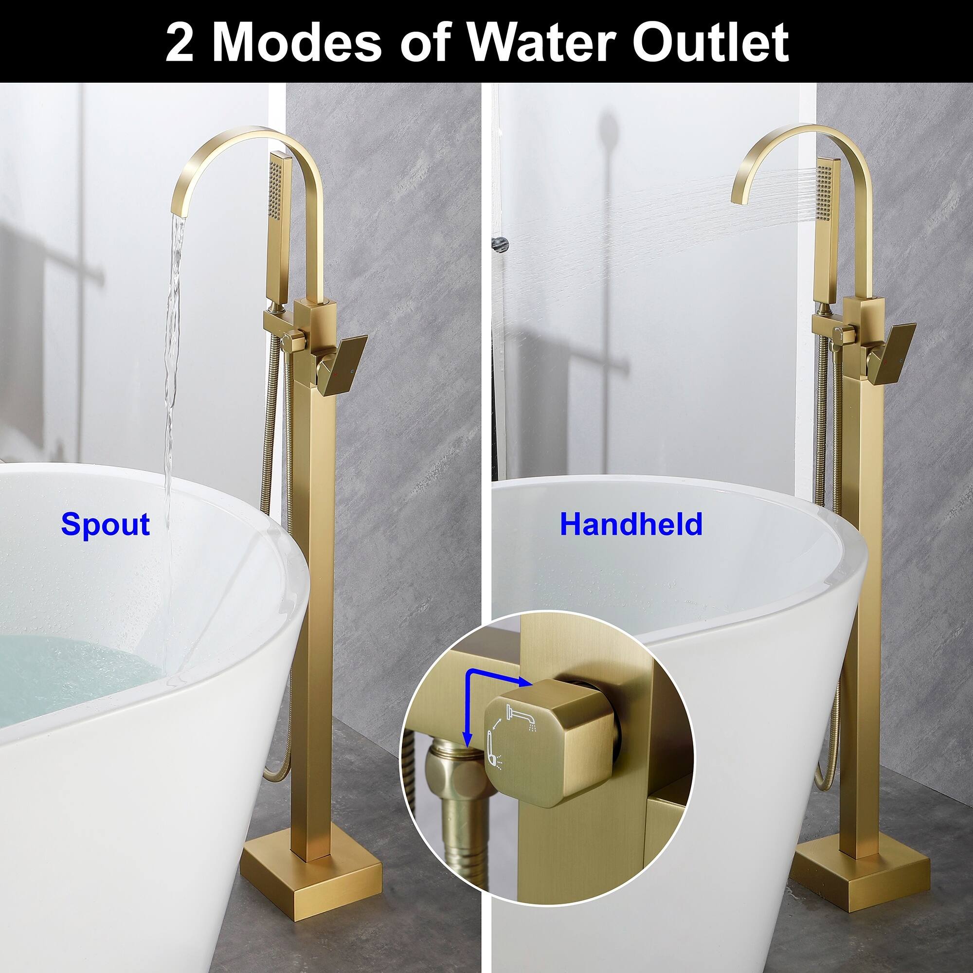 2 Modes of Water Outlet

Spout

Handheld