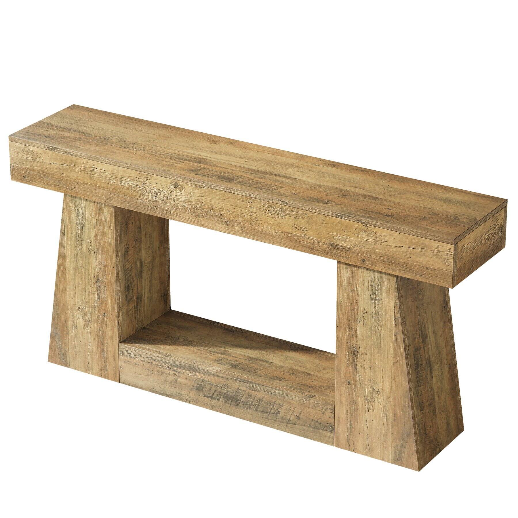 Kadyn - Solid Wood Console Table - Entryway Side Table, Narrow Sofa Table, Minimalist Living Room Accessory - Brown