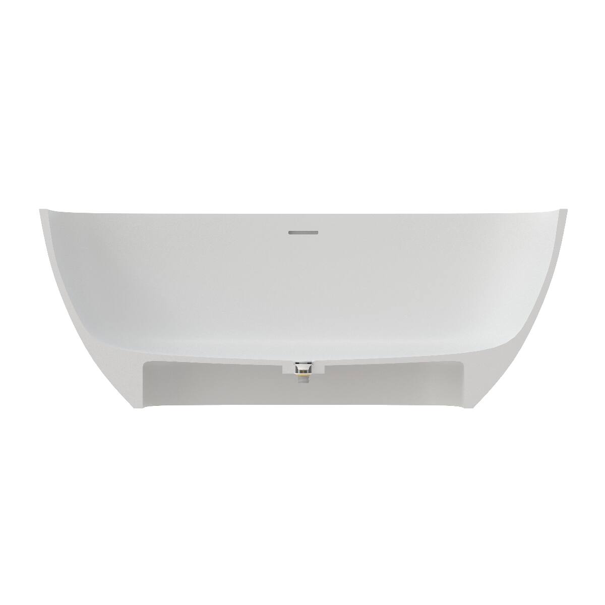 Loheer 59 Solid Surface Freestanding Soaking Bathtub for One Person ...