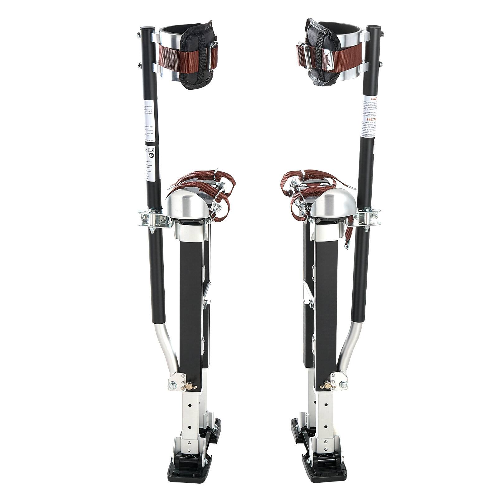 Alt View 5. VEVOR - Drywall Stilts, 19.1–31.1 in Adjustable Aluminum Painter Stilts, 228 lbs Load Capacity, Non-Slip Rubber Feet,Dual Spring - Black.