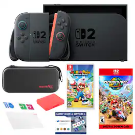 Switch 2 MarioKart with Mario Rabbids, Accessories Kit and Voucher - Nintendo Switch 2