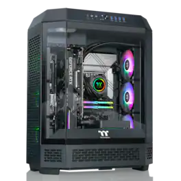 Thermaltake - Reactor 9080 Gaming Desktop AMD Ryzen 9 9900X3D, 32GB Memory, NVIDIA GeForce RTX 5080, 2TB SSD NVMe M.2 - Black