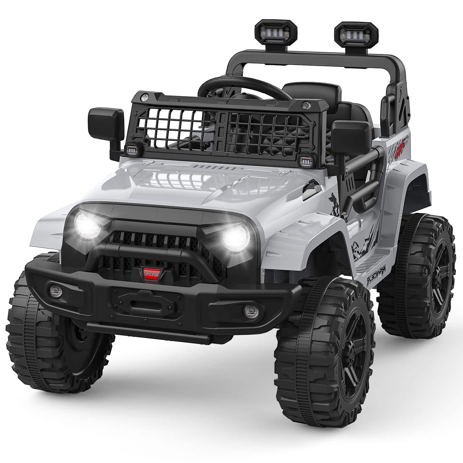 GARVEE - 12V Kids Ride On Truck with Parent Remote Control, Spring Suspension, LED Lights, Bluetooth, Off-Road Electric Car