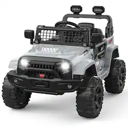 GARVEE - 12V Kids Ride On Truck with Parent Remote Control, Spring Suspension, LED Lights, Bluetooth, Off-Road Electric Car