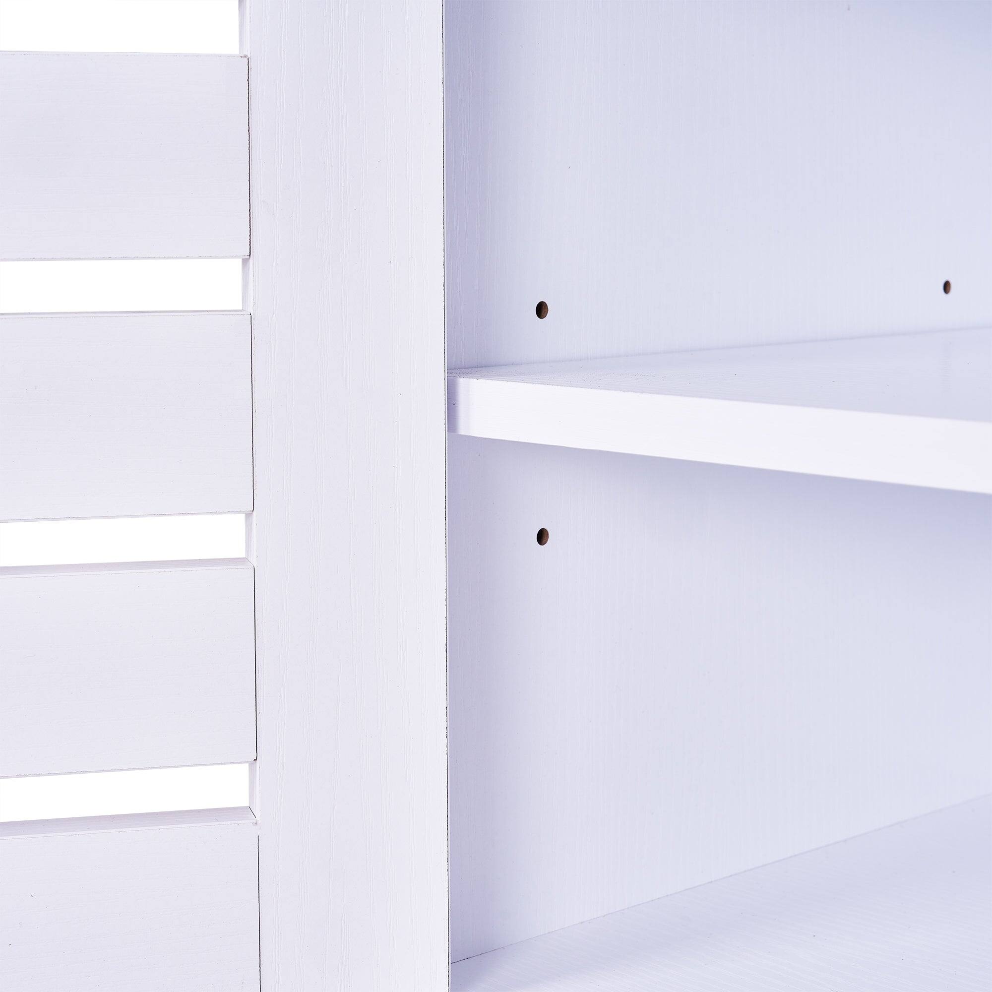 Alt View 1. Vecelo - Shoe Storage Bench,Entryway Bench With Door,Drawer & Soft Removable Seat Cushion - White.