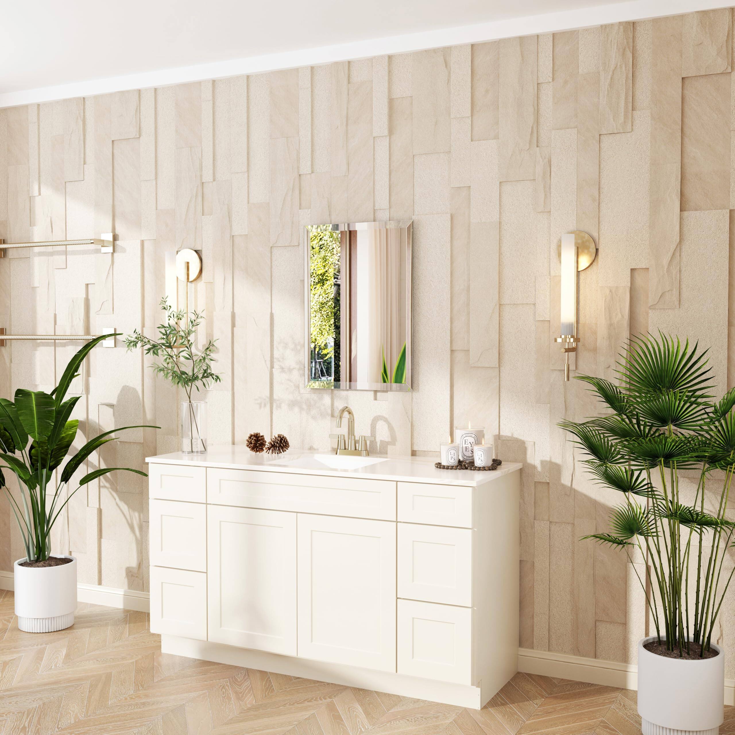 Alt View 3. METALTON - Frameless Bathroom Mirror Rectangle Wall With Beveled Edge Modern Decorative Vanity Mirrored For Living Roo - Rectangle 28"L x 40"W.