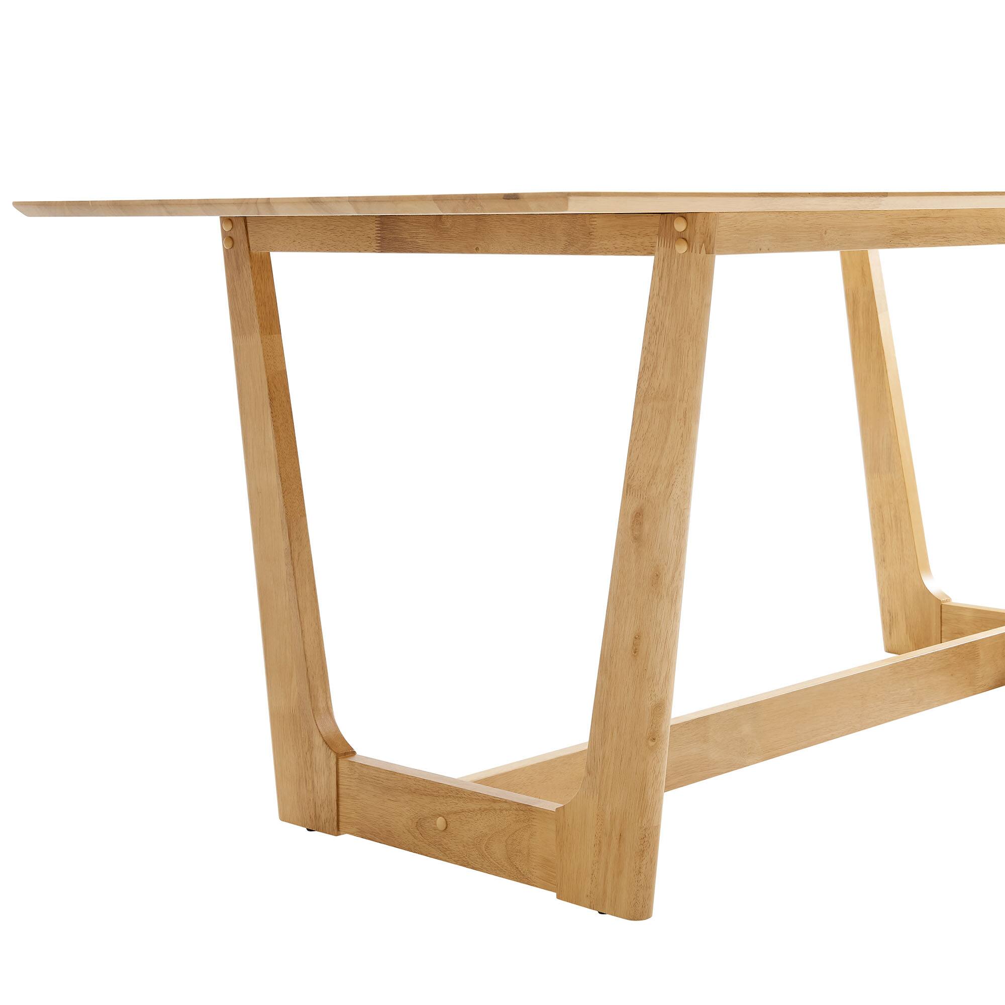 Alt View 5. Modway - Solara 71" Rectangle Wood Dining Table - Brown.