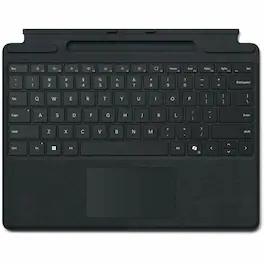 Keyboard/Cover Case Microsoft Surface Pro Tablet - Glass, Alcantara Body - 9" Height x 12.3" Width x - Black