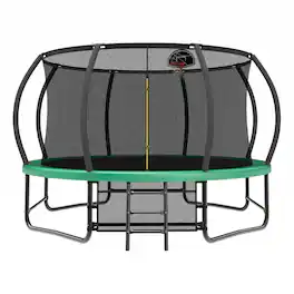 LOVMOR - 14 FT Trampoline with Ladder and Safety Enclosure Recreational Trampoline for Kids