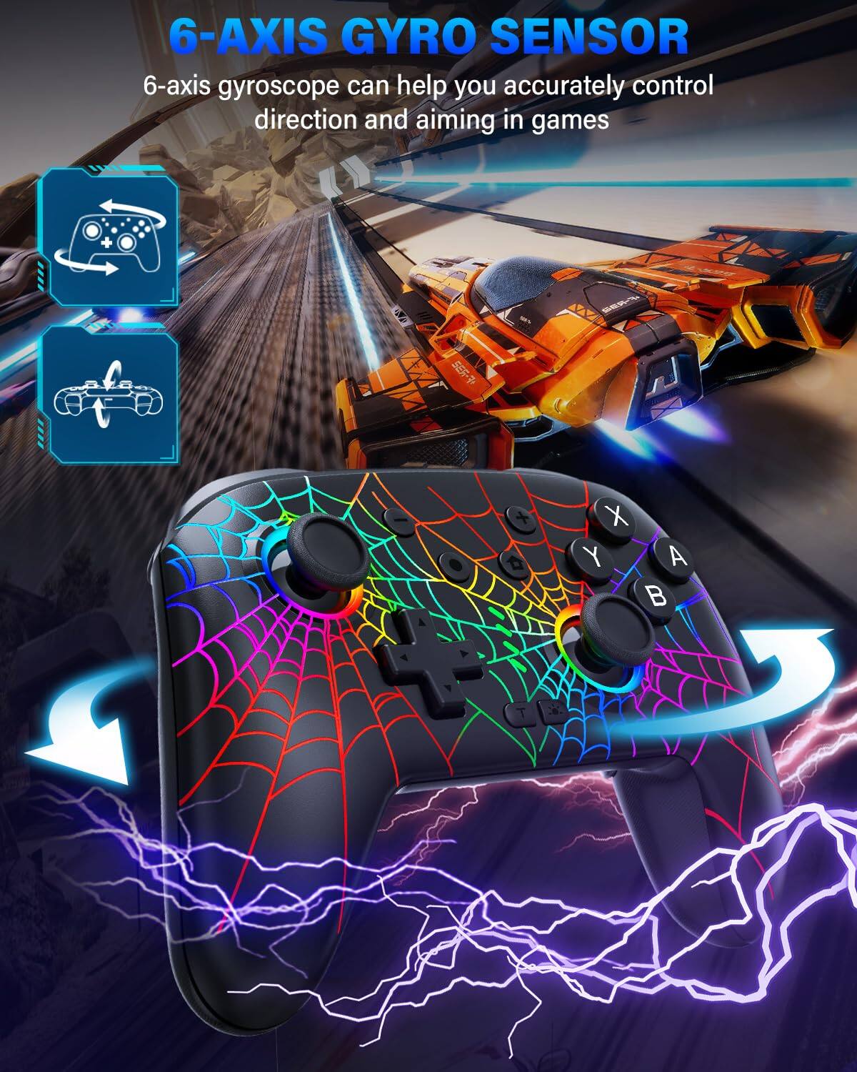 6-AXIS GYRO SENSOR

6-axis gyroscope can help you accurately control direction and aiming in games