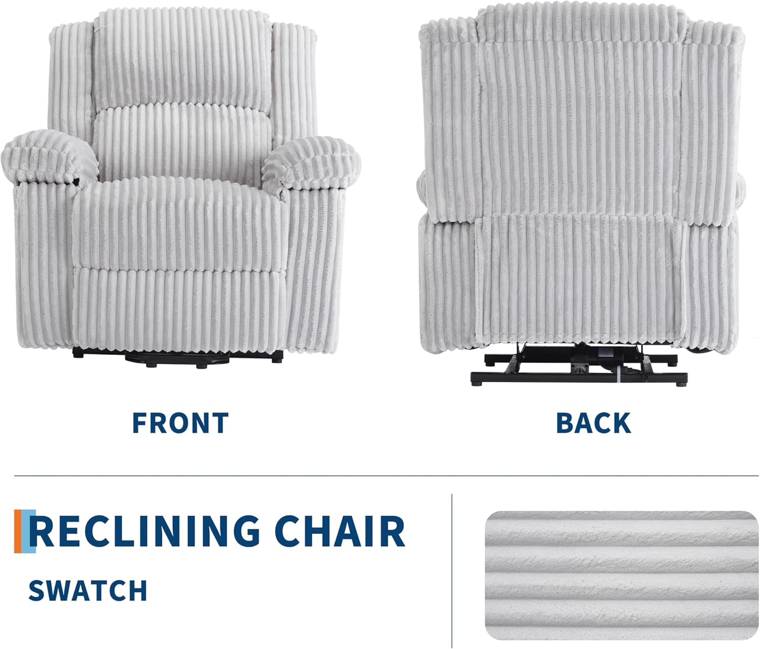 FRONT  
BACK  

RECLINING CHAIR  
SWATCH