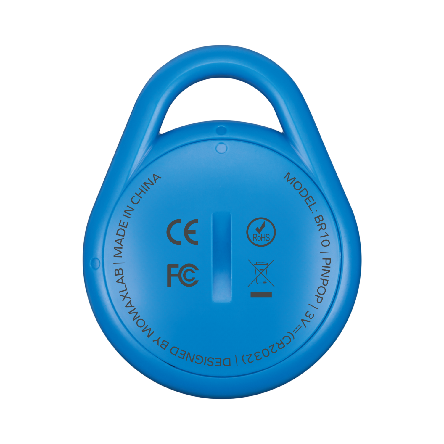 CHINA MADE IN MODEL: BR10 | I PINPOP FC ROHS MOMAXLAB 3V=(CR2032) 3V | BY DESIGNED |