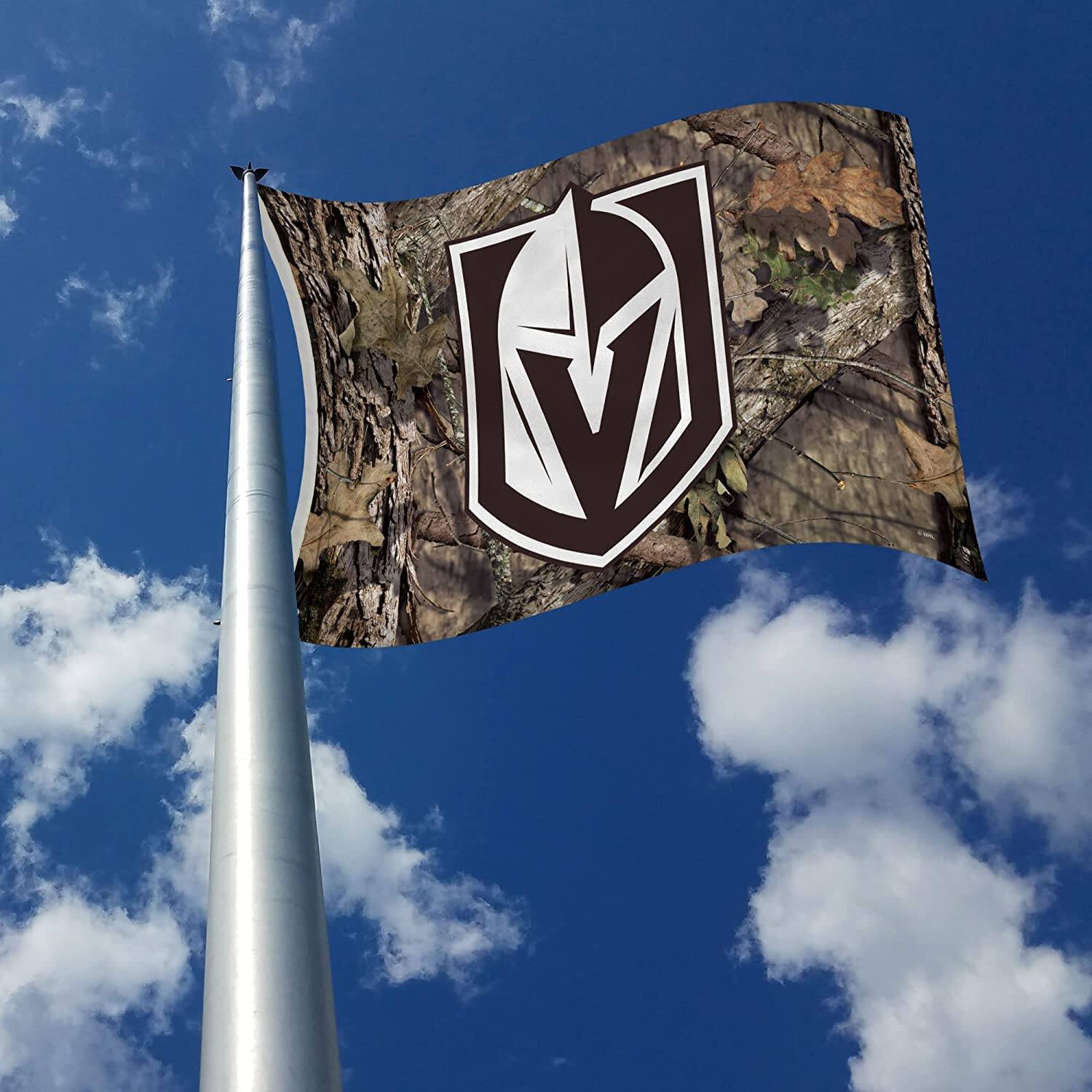 Alt View 1. Rico Industries - Las Vegas Golden Knights 3x5 Indoor Outdoor Camo Banner Flag with grommets for hanging - Multi.