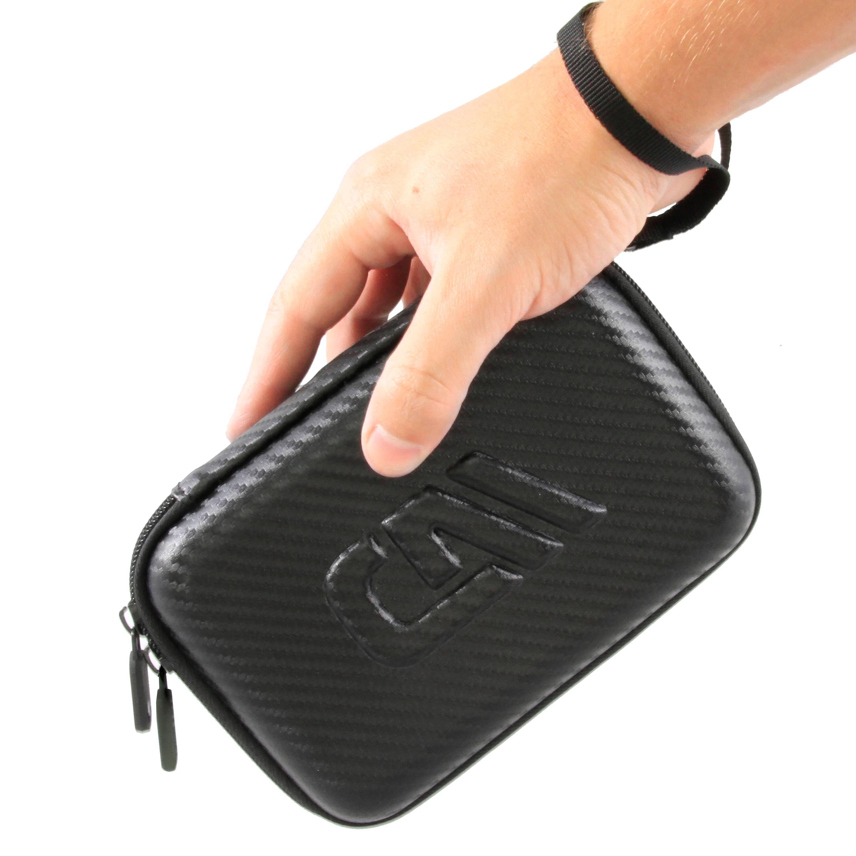 Alt View 1. CASEMATIX - Carrying Case for ASUS RT-BE58 Go WiFi 7 Travel Router - Hard Shell EVA Travel Storage Case with Accessory Pocket.